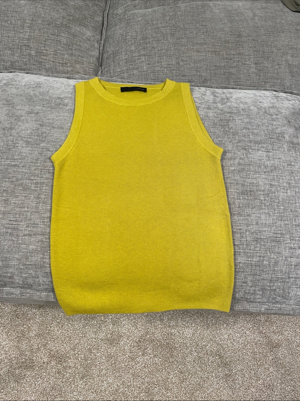 Zara Sleeveless Knit Top - Yellow